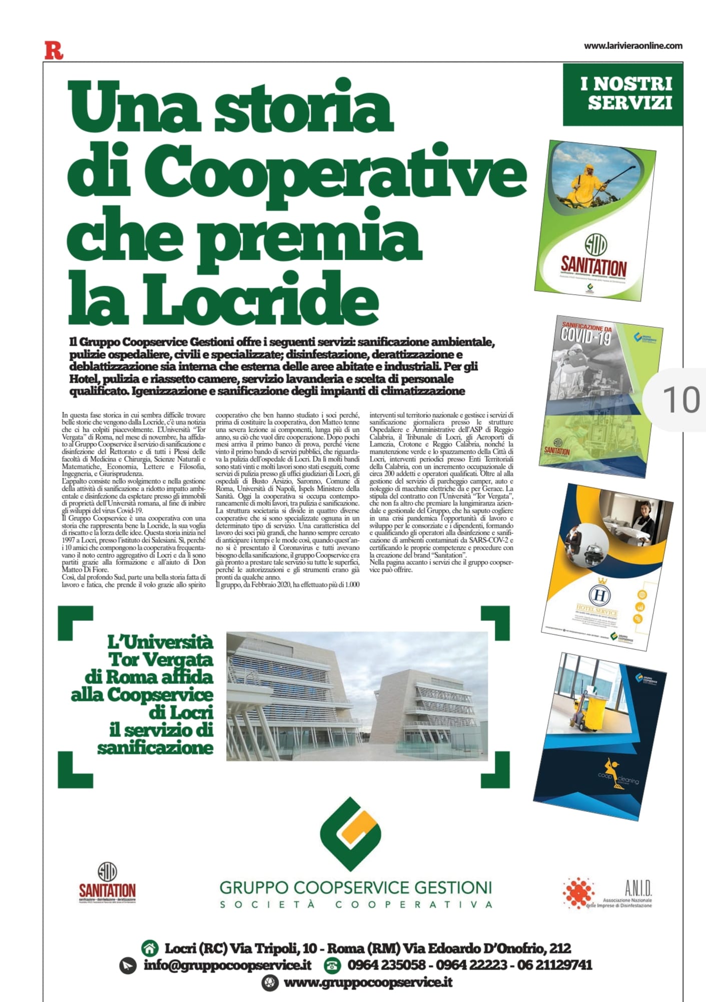 UNA STORIA DI COOPERATVE CHE PREMIA LA LOCRIDE